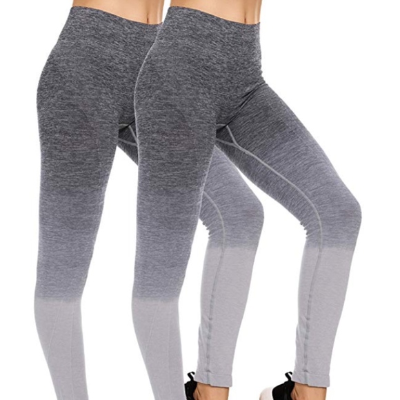 Ombre Grey Seamless Leggings - Picture 1 of 7